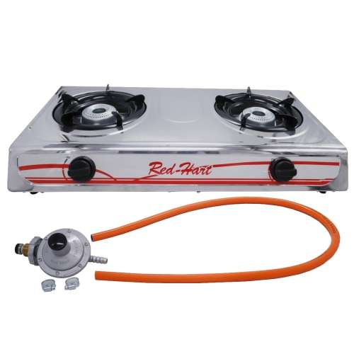Stoves, Burners & Gas Cylinders RedHart 2 Burner Stainless Steel Gas Stove RH2650a for